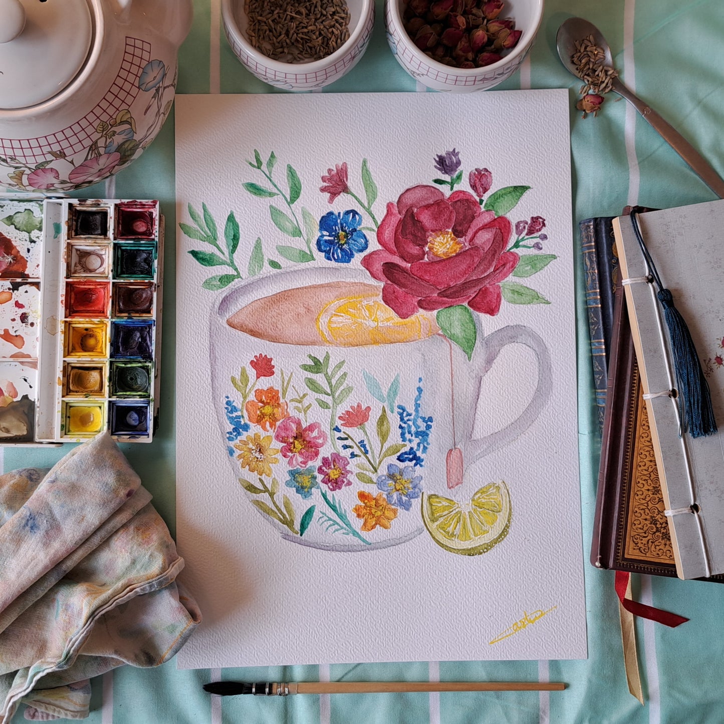 Tasse à fleurs