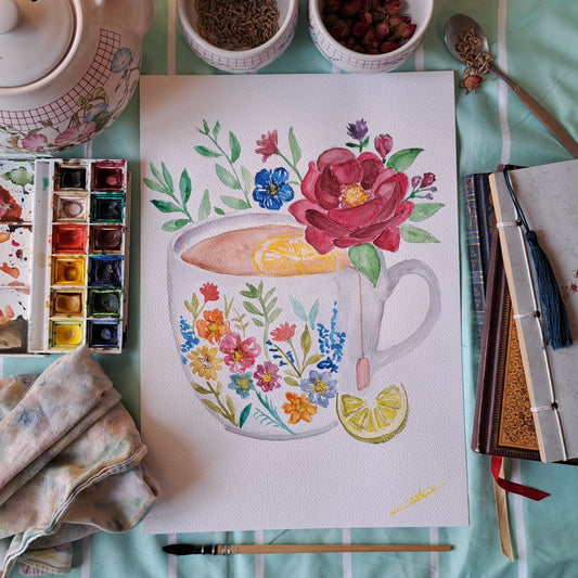 Tasse à fleurs