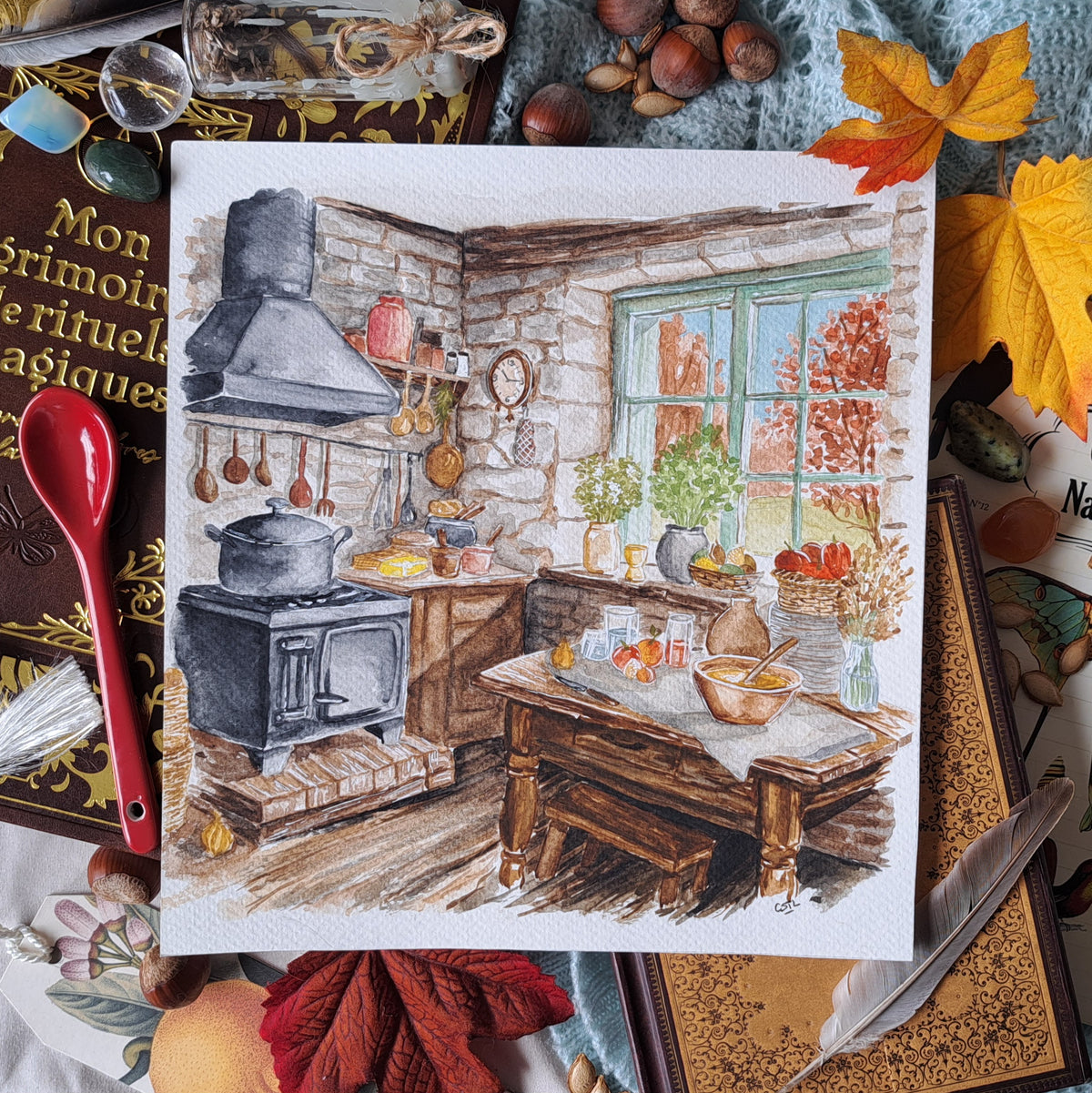 Cuisine rustique d'octobre