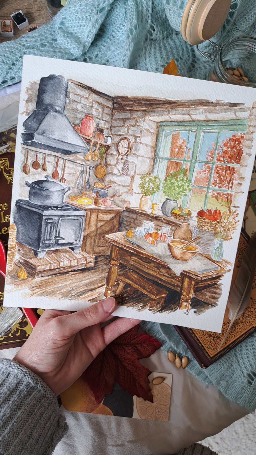 Cuisine rustique d'octobre